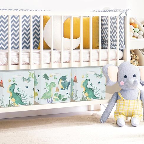 Clastyle Dinosaurs kid Storage Cube Organizer Set Leaf Closet Closeet Cube Storage Bin Toddler Baby Box Box Boys Boys Boys Bask ، Tropical ، 3 PCS in Saudi Arabia
