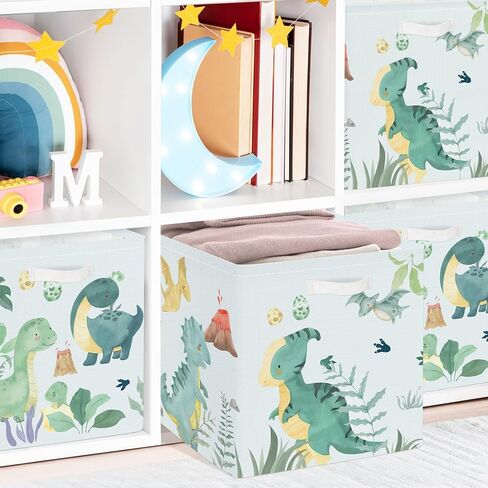 Clastyle Dinosaurs kid Storage Cube Organizer Set Leaf Closet Closeet Cube Storage Bin Toddler Baby Box Box Boys Boys Boys Bask ، Tropical ، 3 PCS in Saudi Arabia