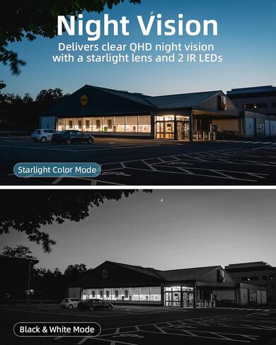 virtavo VistaFlask 2K Security Cameras Wireless Outdoor, Battery Powered, AI Motion Detection, for Home Security, Starlight Lens for Colorful Night Vision, 2-Way Audio, Cloud/SD Storage 4pack in Kuwait