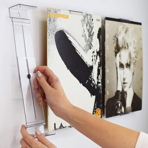 CollectorMount Album Mount 1 Pack Wall Mount Album Frame Brackets or Shelf Stand, Adjustable, Clear to display Vinyl Records in Saudi Arabia