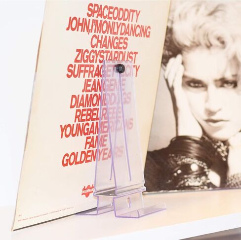 CollectorMount Album Mount 1 Pack Wall Mount Album Frame Brackets or Shelf Stand, Adjustable, Clear to display Vinyl Records in Saudi Arabia