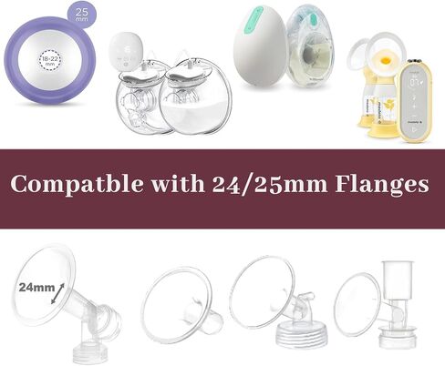 6pcs Flange Insert 21mm, Compatible with TSRETE/Bellababy/Lansinoh/Medela/Spectra/momcozy S9/S12/S9pro/S12pro,Wearable Breast Pump Shields/Flanges. in Saudi Arabia