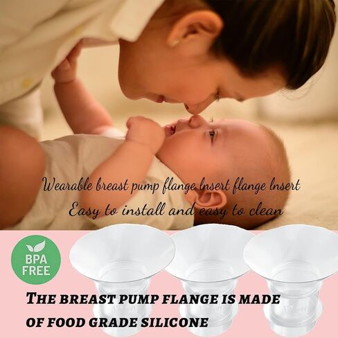 6pcs Flange Insert 21mm, Compatible with TSRETE/Bellababy/Lansinoh/Medela/Spectra/momcozy S9/S12/S9pro/S12pro,Wearable Breast Pump Shields/Flanges. in Saudi Arabia
