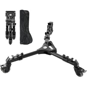 SIRUI Photography Tripod Dolly, Heavy Duty Universal Tripod Wheels with 3" Rubber Wheel, Adjustable Legs, 33lbs Capacity for DSLR Cameras Camcorder Photo Video Lighting (AM-DF02)