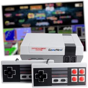 Retro Game Console, GAMENEXT Classic Mini Video Game Consoles Built-in with 620 Games Dual Players Mode Console with 2 Controllers Handheld Games for Kids & Adults