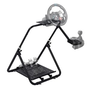Sim Racing Wheel Stand, Heavy Duty Adjustable Cockpit With Shifter Mount | Foldable Steering Wheel Stand for PC/PS5/Xbox | Universal Compatibility (Pedals Not Included)
