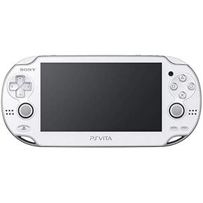 Sony Playstation Vita WiFi 1000 Series OLED Console with 2 Silicon Thumbstick Covers (Pearl White) (Renewed)