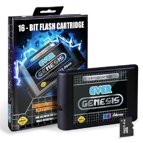 EverGenesis Flash Cart for Sega Genesis + 4 GB SD card. Mega Everdrive competitor.