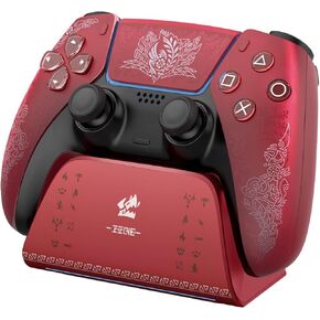حامل الشحن IINE متوافق مع محطة شحن PlayStation 5 ، PS5 DualSense Controller مع مؤشر الشحن/حماية الشحن الزائد/2.5 ساعة شحن سريع ، PS5 ملحقات