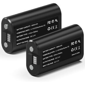 2×6660mWh Rechargeable Battery Pack for Xbox Series X/S & One/One S/One X/Elite Controllers, Overcharge/Short-Circuit Protection | Play & Charge Simultaneously, FCC/CE Certified