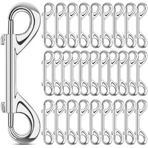 ERKOON Extra Large 4.7 inch Double Ended Bolt Snaps Hooks 220lbs Load Capacity Zinc Alloy Buckles for Cats Dogs Horses Heavy Duty Trigger Snap for Water Bucket/Horse Feed/Hammocks/Key Chain (2 Pack)