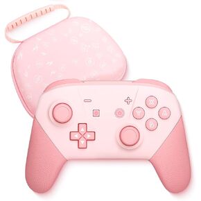 Switch Pro Controller, Wireless Switch Controllers with Carrying Storage Case, Upgraded Gamepad Switch Remote Replacement for Switch Controller Support NFC/Dual Vibration/Screenshot/Wake-up Function