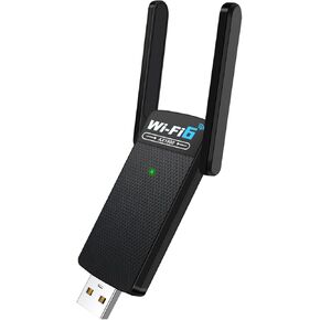 محول WiFi6 USB WIFI6 اللاسلكي للكمبيوتر الشخصي 3DBI هوائي 5G/2.4G محول WIFI لأجهزة الكمبيوتر المحمولة سطح المكتب Windows11/10/7 ، محول لاسلكي لمحول شبكة كمبيوتر سطح المكتب in Kuwait
