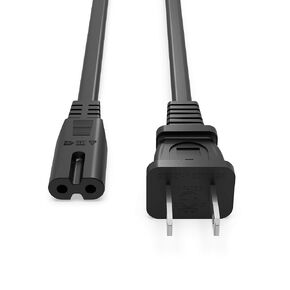 5 ft AC Power Cord Cable Fit for Sony PS5 PS4 PS3 PlayStation 5 4 3, Xbox One S, Xbox One X, Xbox Series X/S, TV Printer Speaker Monitor 2 Prong Replacement - (ETL Listed Cable)