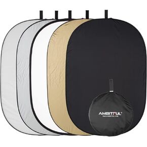 Ambitful 39''x59''/100x150CM Light Reflectors for Photography,Portable 5 in 1 Collapsible Light Round Photography Reflector with Bag for Studio and Outdoor Photography