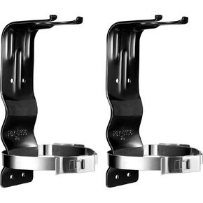 5 Pieces Fire Extinguisher Bracket 5 lb Fire Extinguisher Holder Wall Mount Stainless Steel Fire Extinguisher Holder for Home truck Vehicle, Black
