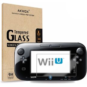 (حزمة من 2) واقي شاشة زجاجي مقسى لـ Nintendo Wii U ، Akwox [0.3mm 2.5d Definition High 9h]