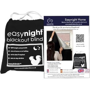 Easynight 100% Blackout Shade for Home, Large, Make Any Size and Shape Up to 78x57 Inches, No Drill, Easy to Use Temporary Or Permanent for Home Travel Office