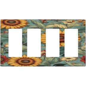 Decorative Art Light Switch Covers Peacock 1 Gang Rocker Outlet Decorative Switch plate Faceplate GFCI Light Switch Covers