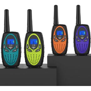Walkie Talkies Long Range, M880 Two Way Radio for Adults with LCD Screen/Resistance Wakie-Talkies with Noise Cancelling for Men Women Outdoor Cruise Ship (Blue YellowGreen Red Orange)