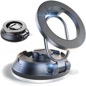 SUPERONE Car Phone Mount for Magsafe, Vacuum Suction Cup Phone Mount, 360° Adjustable Car Phone Holder, Car Accessories for iPhone Series & All Car Models & Gym/Mirror/Shower/Smooth Surface
