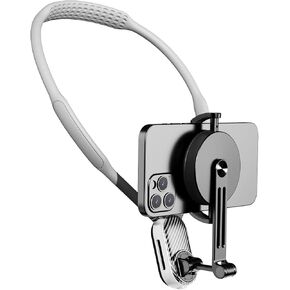 FUNSNAP Magnetic Neck Mount for Phones, POV Phone Holder Hand Free Chest Stand Video Recording Vlog for iPhone 16 15 14 13 Android Phones