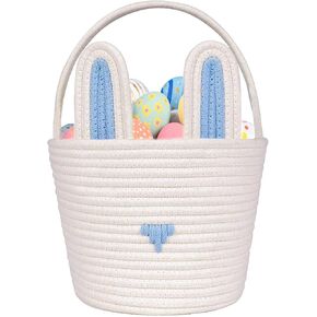 Gift Basket Empty with Gift Bags and Ribbons, Small Woven Rope Baskets for Organizing, Basket for gifting, Storage Basket Bins,