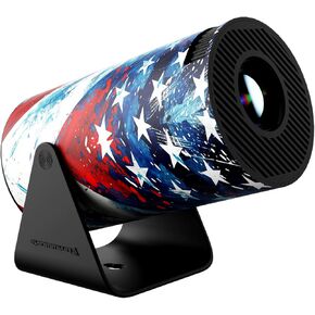 HY300 Pro Portable Mini Projector with WiFi 6 and Bluetooth 5.0 Smart Projector 1080P Support Video Projector 4K Decode With Built-in Android 11.0 180° Rotatable Auto Keystone Movie Projector
