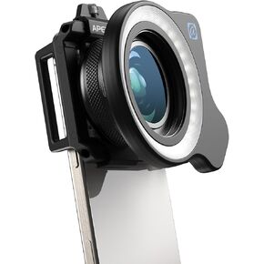 APEXEL 10-20X Macro Lens for iPhone & Android Phones | HD Photography Lens Kit with Universal Clip & 45-Mode Fill Light | Capture Still Life Close-Ups, Insects, Plants, Jewelry, Food & Small Objects