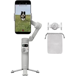 DJI Osmo Mobile 7 Gimbal Stabilizer for iPhone, Android, Built-in Tripod, Ultra-Light, Comfortable Grip, 3-Axis Phone Gimbal, ActiveTrack 7.0, ShotGuides, One-Tap Edit, 10hrs Use, Phone Charging