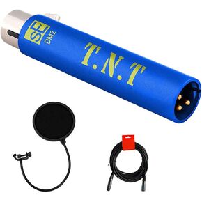 Kellards sE Electronics DM2 TNT Active in-Line Microphone Preamplifier Bundle with Pop Filter and XLR-XLR Cable
