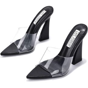 Cape Robbin Layland Clear Pointy Toe High Heels (Layland)