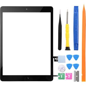for iPad 9 (9th Generation) A2602 A2603 A2604 A2605 Screen Replacement Digitizer Touch Glass Kits,10.2 Inch (2021 Released), Full Repair Sets+Home, Button[No TouchID Chip],Black
