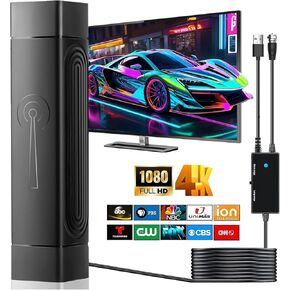 TV Antenna Indoor Antenna for Smart TV for Long Range Reception and All Smart TVs HD Digital Antenna with Amplifier Signal Booster for Local Channels Supports 4K 1080p-2025 Upgrade