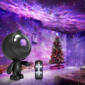 AIRIVO Astronaut Galaxy Projector, Star Projector for Bedroom, Robot Galaxy Projector Night Light for Kids, Bluetooth Speaker Ceiling Projector, Room Decor Gifts for Adults, Teens, Christmas