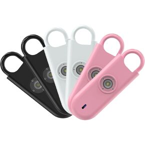 140dB Personal Safety Alarm for Women, 6 Pack Safe Alarm Protection Keychain with Strobe Light & Low Battery Notice, Security Siren Self Defense for Kids Seniors College Girls, Multicolor
