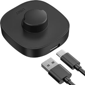 Smart Ring Charging Size 8, Compatible with Oura Ring Gen3 Charger, Fast Charging Dock and USB-C Cable, Charger for Smart Ring (Black)