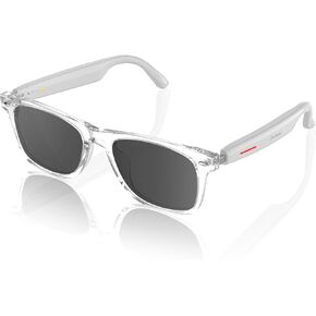 Smart Glasses - Bluetooth Glasses for Men & Women, Touch Control, Outdoor UV Protection and Voice Control, Hands-Free Calls (Clear Lens)