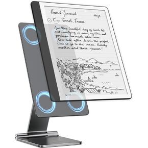 LULULOOK Magnetic pad for Kindle Scribe 10.2inch, Foldable & Adjustable Tablet Stand, Aluminum Alloy Rotatable Kindle Holder Stand for Kindle Scribe(2022/2024) Reading Drawing