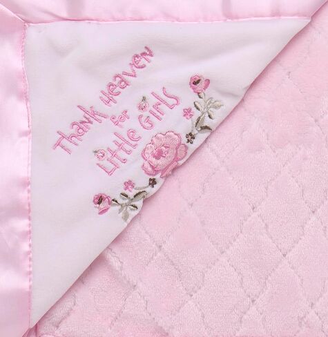 Little Me 2-ply Baby مع مرحبًا بك في العالم التطريز والراتين ، (White ، 30 in. x 40 in.) in Saudi Arabia