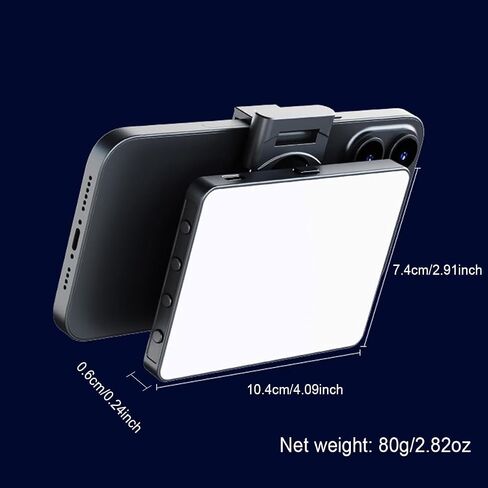 RGB Camera Lights LED Portable Light Small Selfie Light for iPhone/Android Smartphone/Laptop/iPad/Camera with Phone Clip,1500Mah Rechargeable Light for TikTok/Vlog/Video in Saudi Arabia