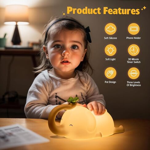 Axolotl Night Light for Kids, 3 Level Dimmable Axolotl Lamp, Rechargeable LED Squishy Novelty Animal Lamp for Kids Sleep, Nursery Room Decor in Saudi Arabia