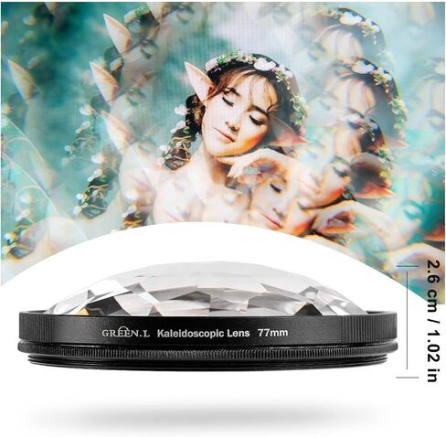 GREEN.L 52mm Kaleidoscope Prism Lens Filter Photography Prism Crystal Glass Effect Filter in Saudi Arabia
