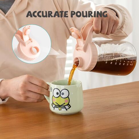 COMI 34oz Breast Milk Pitcher,Breast Milk Storage Containers for Fridge, Resistant to Heat and Cold,Breastfeeding Essentials with Sealing Ring, No Leak Glass Pitchers with Handle and Lid,Green in Saudi Arabia