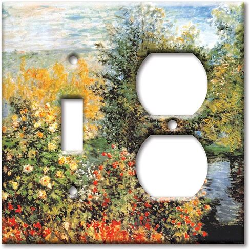 Art Plates - Monet: Stiller Winkle - Triple Toggle Switch Plate - (Made in USA) in Saudi Arabia