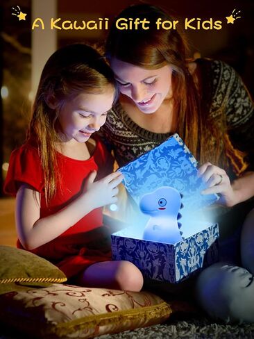Vsaten Night Light for Kids Room ، ضوء ليلة ديناصور لطيفة مع 7 ألوان تغيير ، مصباح اللمس السيليكون ضوء ليلة ، مصباح السرير بجانب السرير القابل للشحن للرضاعة الطبيعية ، هدية للفتيان ، الأخضر in Saudi Arabia