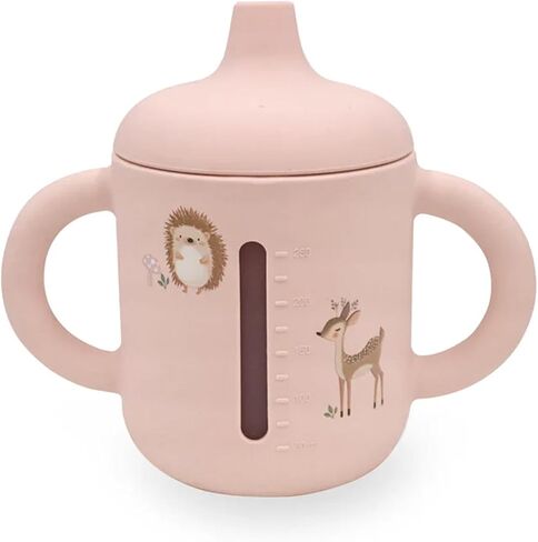 Littel Rawr Silicone Baby Sippy Cups لمدة 6 أشهر+، 3 مراحل كأس تدريب كوب القش للرضع الصغار والطفل ، و spout spout ، ومقابض غير قابل للكسر سهلة 8.5 أوقية/250 مل (الأزرق) in Saudi Arabia
