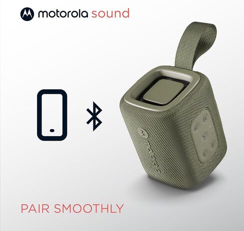 Motorola ROKR 300 Wireless Portable Bluetooth Speaker مع مشعات سلبية مضمنة مزدوجة ، وماء IP67 مقاومة للغبار ، واضحة ، متوافقة مع iPhone ، Blue in Kuwait