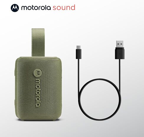 Motorola ROKR 300 Wireless Portable Bluetooth Speaker مع مشعات سلبية مضمنة مزدوجة ، وماء IP67 مقاومة للغبار ، واضحة ، متوافقة مع iPhone ، Blue in Kuwait
