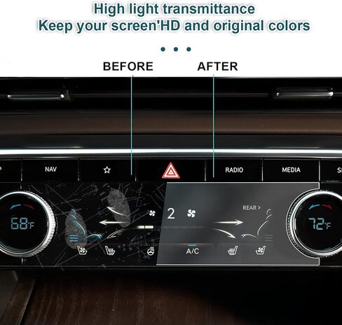 YEE PIN Screen Protector 2025 GV80 Screen Protector for 2025 GV80 Accessories for 2025 Genesis GV80 G80 27" OLED Navigation Climate Control Display Nano Protective Film 8 Pack in Kuwait